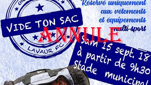 Vide ton sac annulé